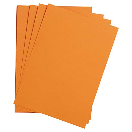 Clairefontaine 37730C - Ries mit 250 Bogen Zeichen- und Skizzenpapier Etival Color, 50x65 cm 160g, lichtecht und mit 30% Hadern, ideal für Zeichnungen und Bastelaktivitäten, Orange, 1 Ries von Clairefontaine