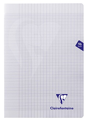 Clairefontaine 393161C - Schulheft / Heft Mimesys DIN A4 21x29,7 cm, 48 Blatt 90g, französische Lineatur, Einband aus PP, geheftet, Transparent, 1 Stück von Clairefontaine