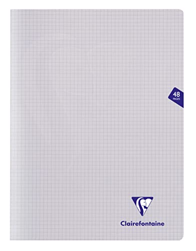 Clairefontaine 393312C - Packung mit 10 Heften Mimesys DIN A4+, 24x32cm, 24 Blatt kariert, 90g, Einband PP, Transparent, 1 Pack von Clairefontaine