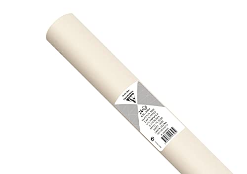 Clairefontaine 394002C - Packung mit 24 Blatt Seidenpapier, 50 x 75cm, 18g, ideal zum Basteln, 1 Pack Elfenbein von Clairefontaine