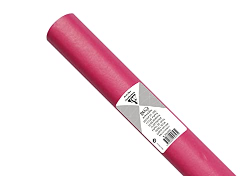 Clairefontaine 394003C - Rolle mit 24 Bogen Seidenpapier 18g, 50x75 cm, ideal für Bastelaktivitäten, DIY-Projekte und Verpackungen, wasserfest und säurefrei, 1 Rolle, Zyklamenrot von Clairefontaine