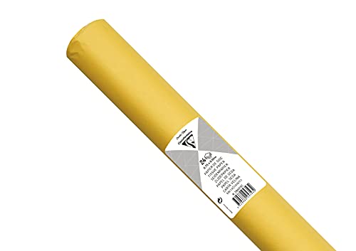 Clairefontaine 394015C Seidenpapier (Packung mit 24 Bögen, 50 x 75cm, 18 g/qm, ideal für Deko und Bastelprojekte) 1 Pack, zitrone von Clairefontaine