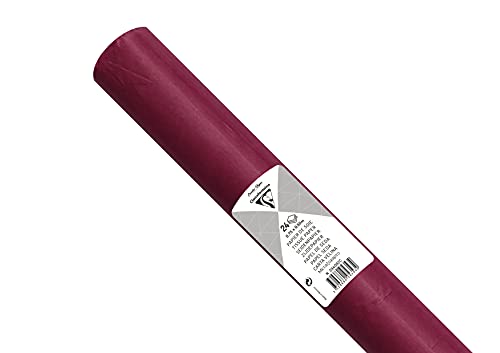 Clairefontaine 394082C - Packung mit 24 Blatt Seidenpapier, 50 x 75cm, 18g, ideal zum Basteln, 1 Pack Bordeaux von Clairefontaine