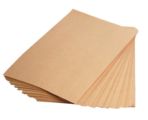 Clairefontaine 396004C Packung mit 100 Blatt Kraftpapier (90g, DIN A4, 21 x 29,7 cm, ideal für Kunstprojekte und zum Einpacken) braun von Clairefontaine