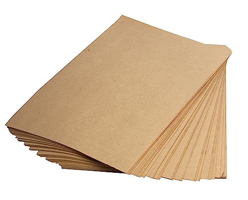 Clairefontaine 396005C Packung mit 50 Blatt Kraftpapier (90g, DIN A3, 29,7 x 42 cm, ideal für Kunstprojekte und zum Einpacken) braun von Clairefontaine