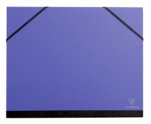 Clairefontaine 44602C Zeichenmappe (Gummizug, DIN A4+, 26 x 33 cm, ideal zur Aufbewahrung Ihrer Werke) indigo von Clairefontaine