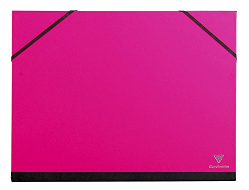 Clairefontaine 44806C Zeichenmappe (Gummizug, B4, 28 x 28 cm, ideal zur Aufbewahrung Ihrer Werke) fuchsia von Clairefontaine