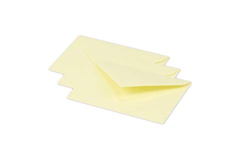 Clairefontaine 5450C - Packung mit 20 Umschläge Pollen, Mini Format 7,5x10 cm, 120g, ideal für Ihre Einladungen und Korrespondenz, Kanariengelb, 1 Pack von Clairefontaine