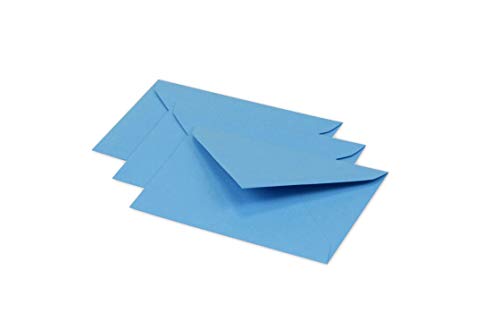 Clairefontaine 5550C - Pakung mit 20 Umschläge Pollen, Mini 7,5x10cm, 120g, ideal für Ihre Einladungen und Korrespondenz, Umshläge, Karibikblau, 1 Pack von Clairefontaine