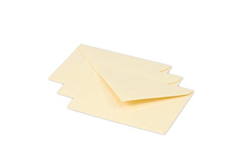 Clairefontaine 5840C - Packung mit 20 Umschläge Pollen, 7,5x10cm, 120g, Chamois, ideal für Ihre Einladungen und Korrespondenz, 1 Pack von Clairefontaine