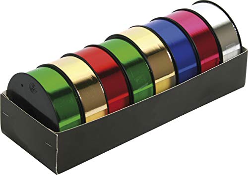 Clairefontaine 616100C 1 Spule Geschenkband, glänzend, 25m x 10mm, ideal für Ihre Geschenke 1 Stück farbig sortiert von Clairefontaine