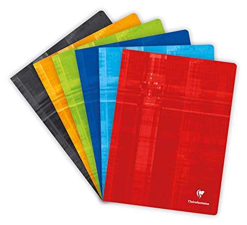 Clairefontaine 63311AMZC - Set mit 3 Heften, 24 Blatt, DIN A4+, 24 x 32cm, 90g, französische Lineatur, 1 Set, farbig sortiert von Clairefontaine