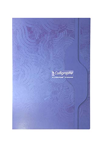 Clairefontaine 7123C - Packung mit 10 Heften Calligraphe geheftet, DIN A4, französische Lineatur, 48 Blatt, 70 g, farbig sortiert, 1 Pack von Calligraphe