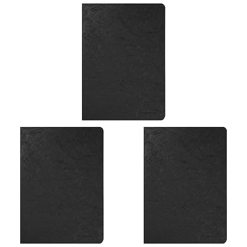 Clairefontaine 733001C Heft AgeBag (DIN A4, 21 x 29,7 cm, blanko, ideal für Ihre Notizen und Zeichnungen, 48 Blatt) 1 Stück schwarz (Packung mit 3) von Clairefontaine