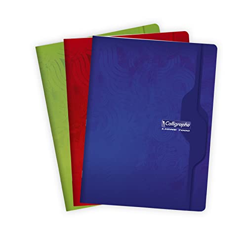 Clairefontaine 7493C - Heft Calligraphe DIN A4+, 24x32 cm, 48 Blatt, französische Lineatur, 70g, farbig sortiert, 1 Stück Clairefontaine 7493C - Heft Calligraphe DIN A4+, 24x32 cm, 48 Blatt, französische Lineatur, 70g, farbig sortiert, 1 Stück von Calligraphe