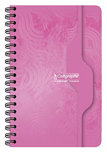 Calligraphe Clairefontaine 76C - Packung mit 10 Heften Calligraphe mit Spiralbindung 11 x 17 cm, kariert, 50 Blatt, 70g, farbig sortiert, 1 Pack von Calligraphe