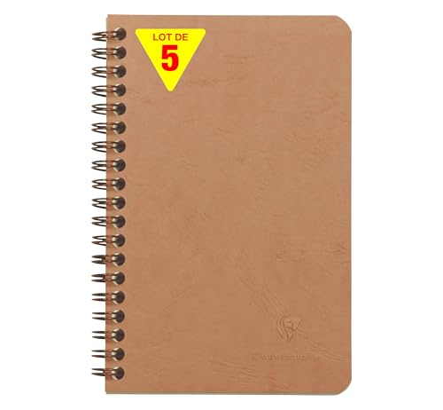 Clairefontaine 78616Cpack - Packung 5 Spiralbuch - Notizheft Age Bag mit Innentaschen 11x17 cm, liniert, 60 Blatt, Tabakbraun, 5 Stück Clairefontaine 78616Cpack - Packung 5 Spiralbuch - Notizheft Age Bag mit Innentaschen 11x17 cm, liniert, 60 Blatt, Tabakbraun, 5 Stück von Clairefontaine
