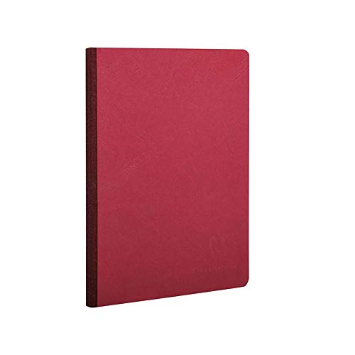 Clairefontaine 795402C Heft A5, Leinen, Age Bag, blanko, 96 Blatt, rot von Clairefontaine