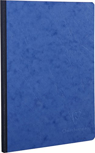 Clairefontaine 795404C Heft A5, Leinen, Age Bag, blanko, 96 Blatt, blau von Clairefontaine