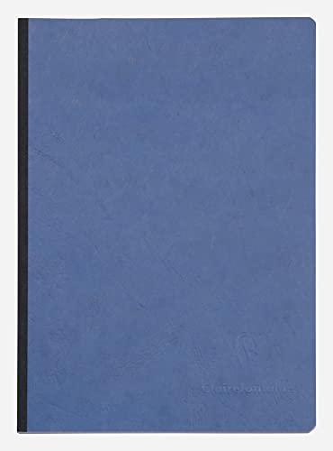 Clairefontaine 795464C Heft A5, Leinen, Age Bag, liniert, 96 Blatt, blau von Clairefontaine