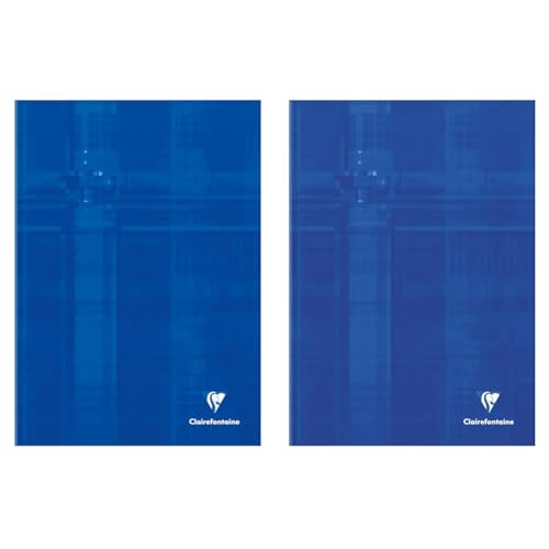 Clairefontaine 9040C - Heft/Kladde DIN A4 21 x 29,7 cm, mit Hardcover, 96 Blatt, farbig sortiert, 1 Stück (Packung mit 2) von Clairefontaine