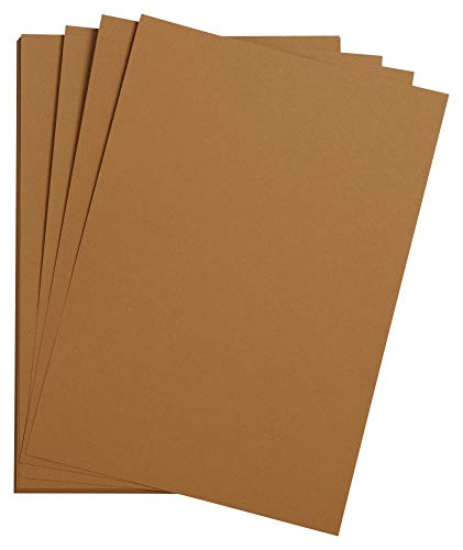 Clairefontaine 90777C - Packung mit 25 Bogen Zeichenpapier Etival Color, DIN A3, 29,7 x 42cm, 160g, 1 Pack Havannabraun von Clairefontaine