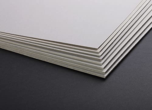 Clairefontaine 93988C Packung (mit 5 Bögen Pappe, 80 x 120 cm, 3,5 mm, 2275 g, ideal für Modellbau, leicht und glatt, 100% recycelt) 5er Pack grau von Clairefontaine