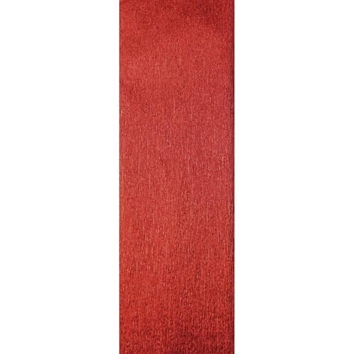 Clairefontaine 95206C Rolle Metallkrepppapier (250 x 50 cm, 72 g, ideal für Deko, mit Glanzeffekt) 1 Rolle rot von Clairefontaine