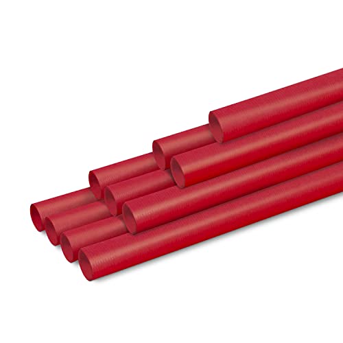 Clairefontaine 95706C - Karton mit 10 Rollen gerilltes Kraftpapier 65g, 3mx0,70m, Rot, 1 Karton von Clairefontaine