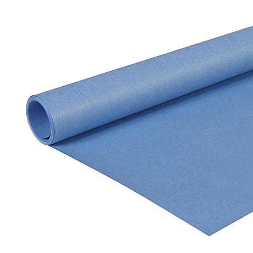 Clairefontaine 95713C - Rolle Kraftpapier, 3 x 0,70 m, 65 g, ideal für Ihre Bastelprojekte und DIY, Blau, 1 Rolle von Clairefontaine