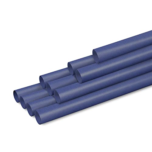 Clairefontaine 95763C - Karton mit 10 Rollen gerilltes Kraftpapier 65g, 3mx0,70m, Marineblau, 1 Karton von Clairefontaine