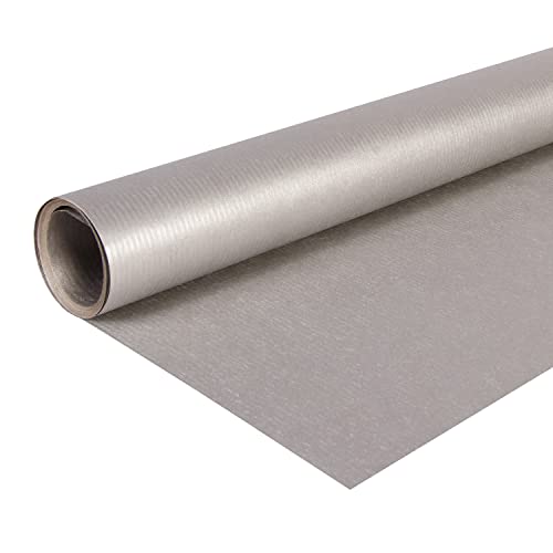 Clairefontaine 95776C - Rolle Kraftpapier, 3 x 0,70 m, 60 g, ideal für Ihre Bastelprojekte und DIY, Silber, 1 Rolle von Clairefontaine