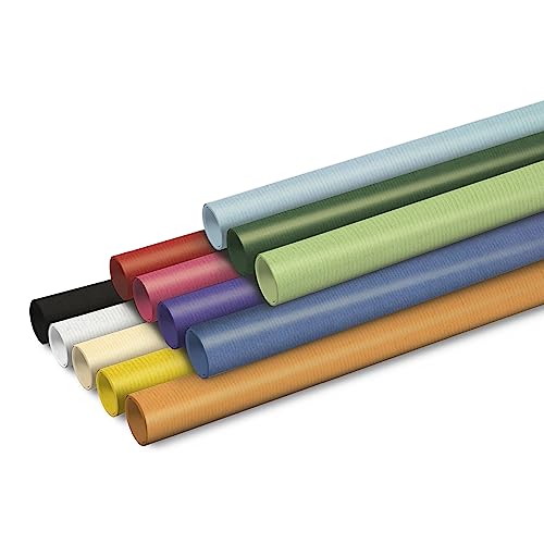 Clairefontaine 95799AMZC – 12 Rollen Geschenkpapier, Kraftpapier, farbig, 2 m x 0 m, 65 g von Clairefontaine