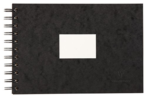 Clairefontaine 96060C Reisealbum mit Doppelspirale Aquarellpapier Feinkörnig, Din A5, 14.8 x 21 cm, 25 Blatt, 300 g, weiß von Clairefontaine