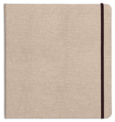 Clairefontaine 96100C Goldline Reisealbum (Umschlag aus Naturleinen, 31 x 32 cm, 32 Blatt, 180 g, für Multitechnik geeignet, ideal für Ihre Reise, praktisch und robust) beige von Clairefontaine