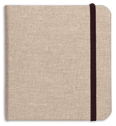 Clairefontaine 96102C Goldline Reisealbum (Umschlag aus Naturleinen, 15 x 15 cm, 32 Blatt, 180 g, für Multitechnik geeignet, ideal für Ihre Reise, praktisch und robust) beige von Clairefontaine