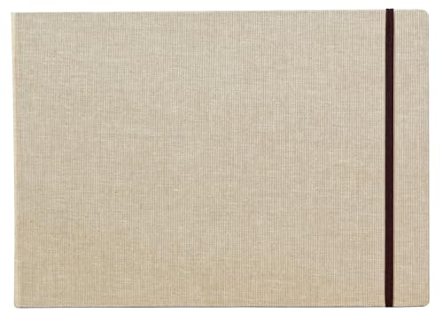 Clairefontaine 96107C Goldline Reisealbum (Umschlag aus Naturleinen, DIN A4, 21 x 29,7 cm, 30 Blatt, 180 g, für Multitechnik geeignet, ideal für Ihre Reise, praktisch und robust) beige von Clairefontaine