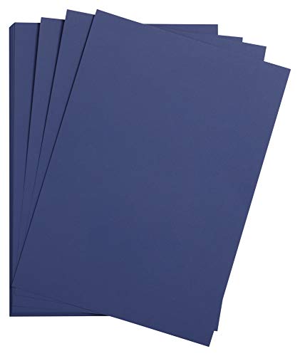 Clairefontaine 975257C Packung mit 25 Bastelkartons Maya, 185g, DIN A4, 21 x 29,7cm, 1 Pack, nachtblau von Clairefontaine