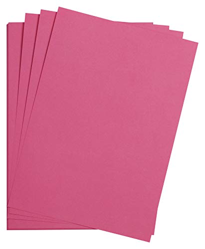 Clairefontaine 975260C Packung mit 25 Bastelkartons Maya, 185g, DIN A4, 21 x 29,7cm, 1 Pack, fuchsia von Clairefontaine