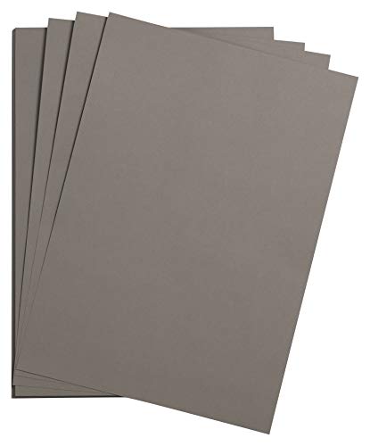 Clairefontaine 975262C Packung mit 25 Bastelkartons Maya, 185g, DIN A4, 21 x 29,7cm, 1 Pack, grau von Clairefontaine