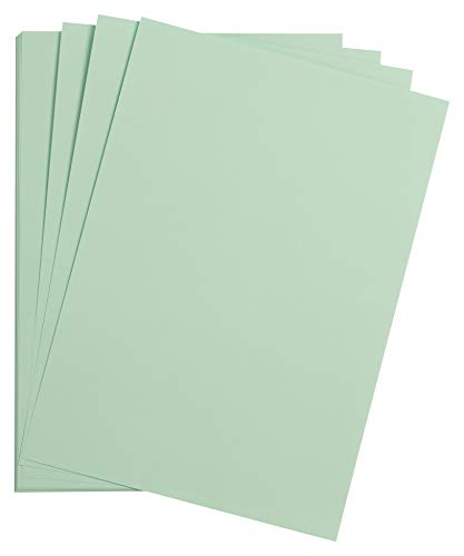 Clairefontaine 975268C Packung mit 25 Bastelkartons Maya, 185g, DIN A4, 21 x 29,7cm, 1 Pack, minzgrün von Clairefontaine