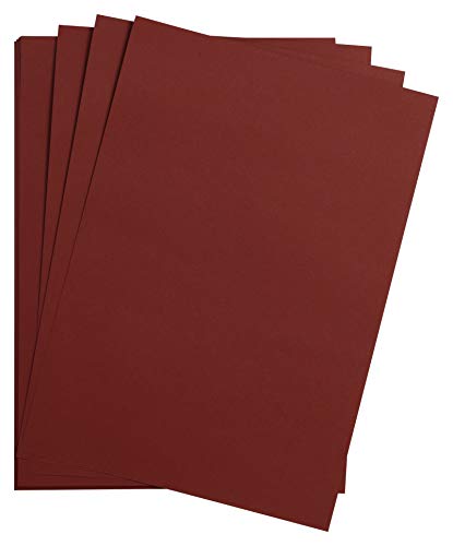 Clairefontaine 975276C Packung mit 25 Bastelkartons Maya, 185g, DIN A4, 21 x 29,7cm, 1 Pack, bordeaux von Clairefontaine