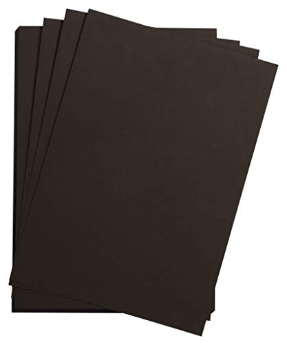 Clairefontaine 975314C - Packung mit 5 Bögen Aquarellpapier Fontaine, 300g feinkörnig, 56x76cm, 1 Pack, Schwarz von Clairefontaine