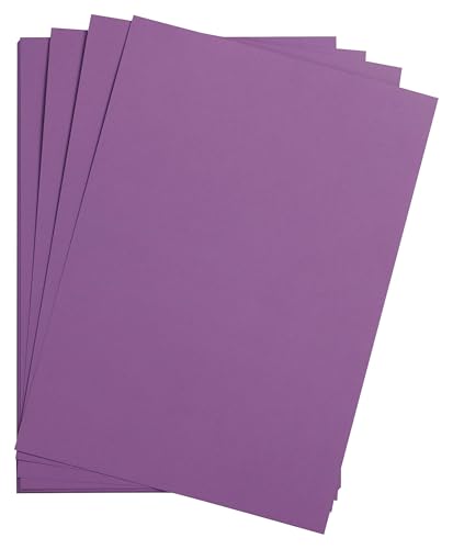 Clairefontaine 975559C Packung mit 25 Bastelkartons Maya, 185g, DIN A2, 42 x 59,4 cm, 1 Pack, violett von Clairefontaine