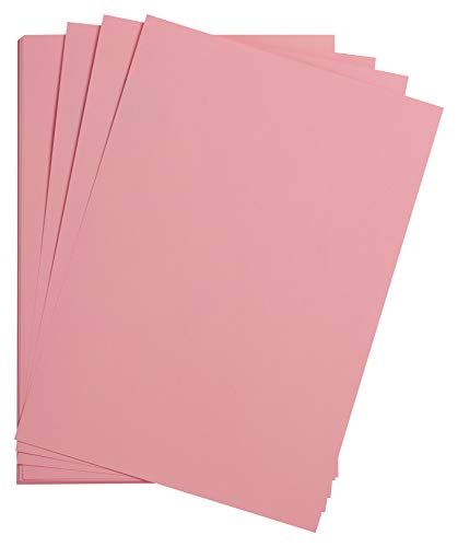 Clairefontaine 975565C Packung mit 25 Bastelkartons Maya, 185g, DIN A2, 42 x 59,4 cm, 1 Pack, hellrosa von Clairefontaine