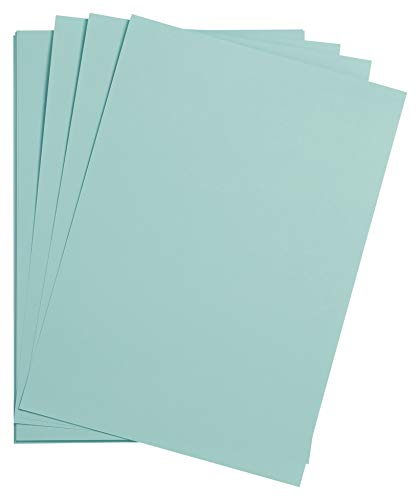 Clairefontaine 975569C Packung mit 25 Bastelkartons Maya, 185g, DIN A2, 42 x 59,4 cm, 1 Pack, türkis von Clairefontaine