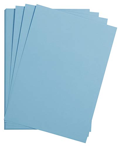 Clairefontaine 975571C Packung mit 25 Bastelkartons Maya, 185g, DIN A2, 42 x 59,4 cm, 1 Pack, himmelblau von Clairefontaine