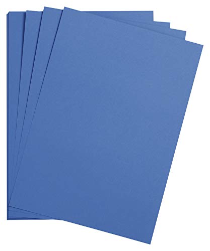 Clairefontaine 975578C Packung mit 25 Bastelkartons Maya, 185g, DIN A2, 42 x 59,4 cm, 1 Pack, königsblau von Clairefontaine