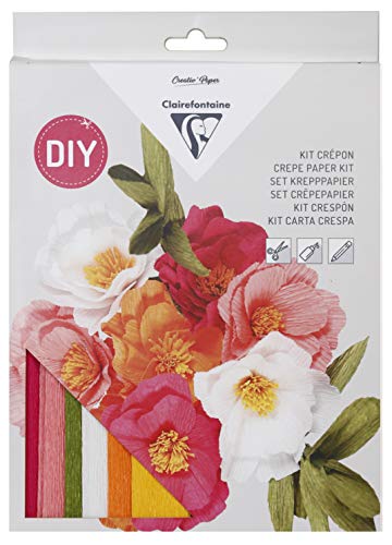 Clairefontaine 97705C Bastelset Krepppapier 1 Set, Blumenstrauß von Clairefontaine