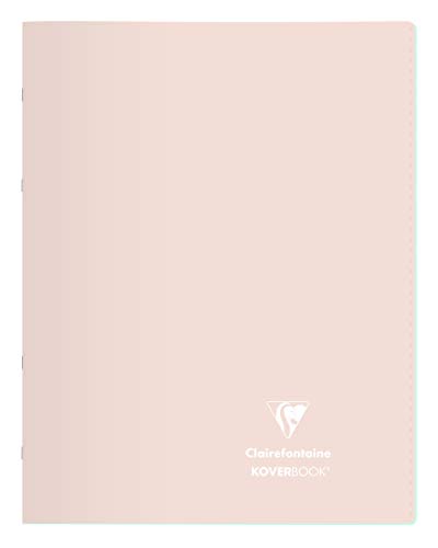 Clairefontaine 981681C - Packung mit 10 Heften Koverbook Blush, geheftet, DIN A4+, 24x32cm, 48 Blatt 90g, kariert mit Rand, farbig sortiert, 1 Pack von Clairefontaine